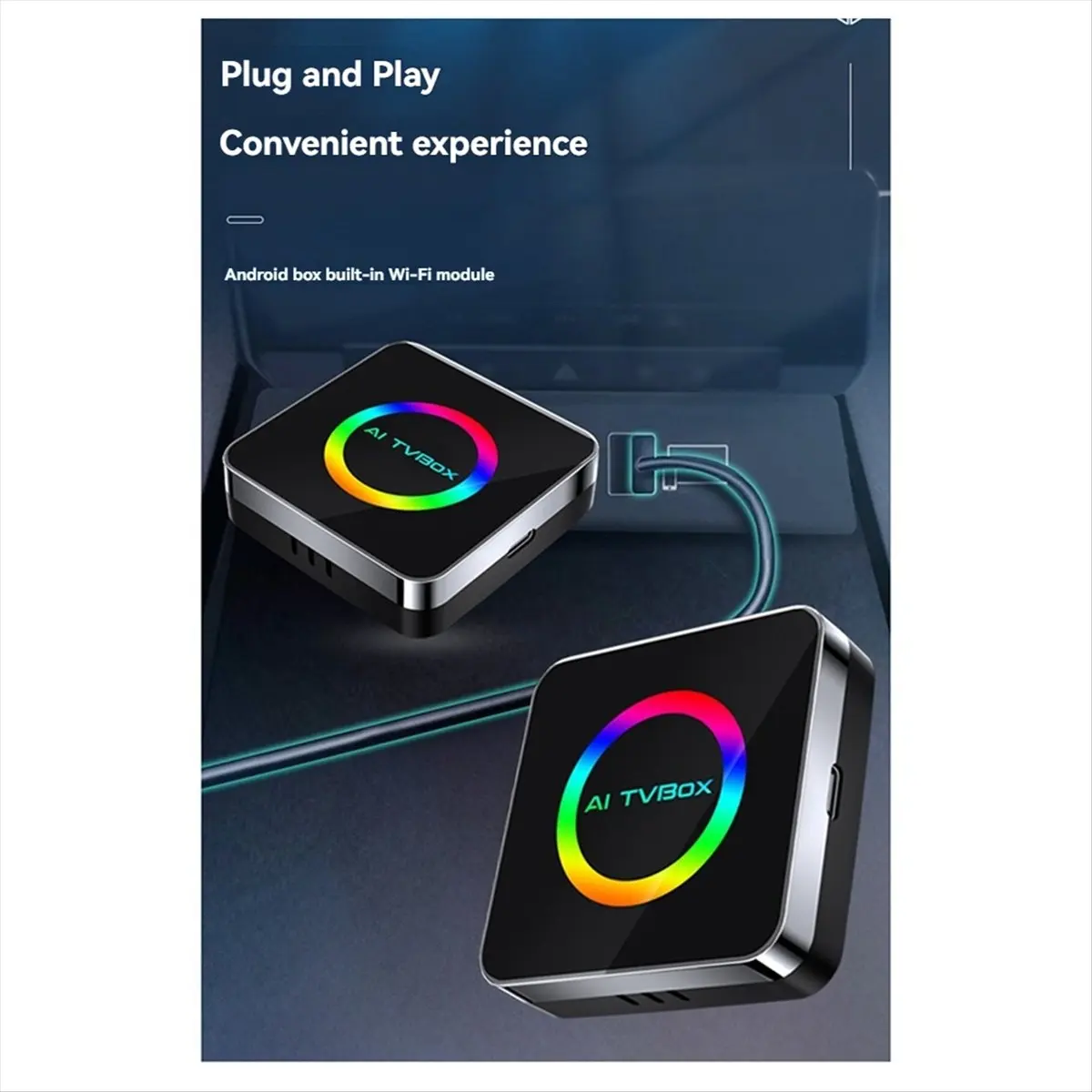 CH◆☆§Android 13 Ai TVBox Ai Box Carplay WIFI6 2G+16G Wireless Carplay/Android Auto Carplay to Android Ai Box 2G+16G~HOT SALE