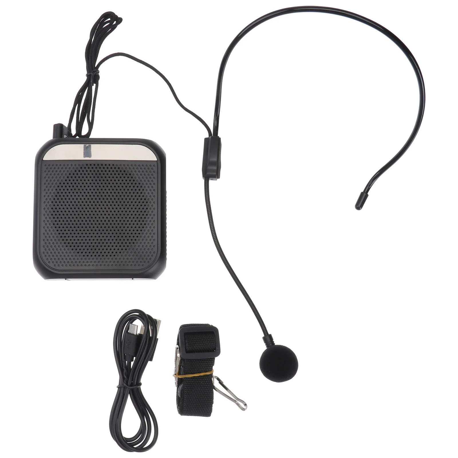 

1Pcs Portable Wireless Voice Amplifier Black Rechargeable 2200mAh Clear Sound No Noise for Teaching Speech Meeting Tour