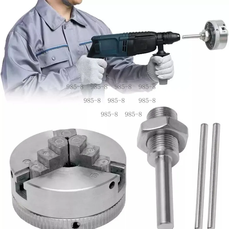 M12 X 1mm 3/4 Jaw Self-Centering Lathe Chuck, Heavy Duty Linkage Drill Clamp For Precision Machining Drilling Equipment