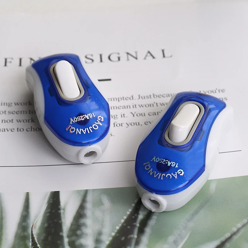 Bedside Switch Button Wiring Switch Blue Hand Pinch Bedside Electric Button Switch Bedside Lamp Control Switch