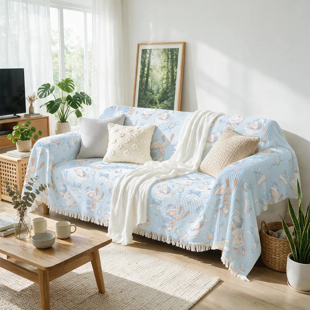 Elegant Floral Pattern Throw Blanket Sofa Coverlet Home Decor Accent Couch Throw Knit Lightweight Cozy Accent for Living Room Gi