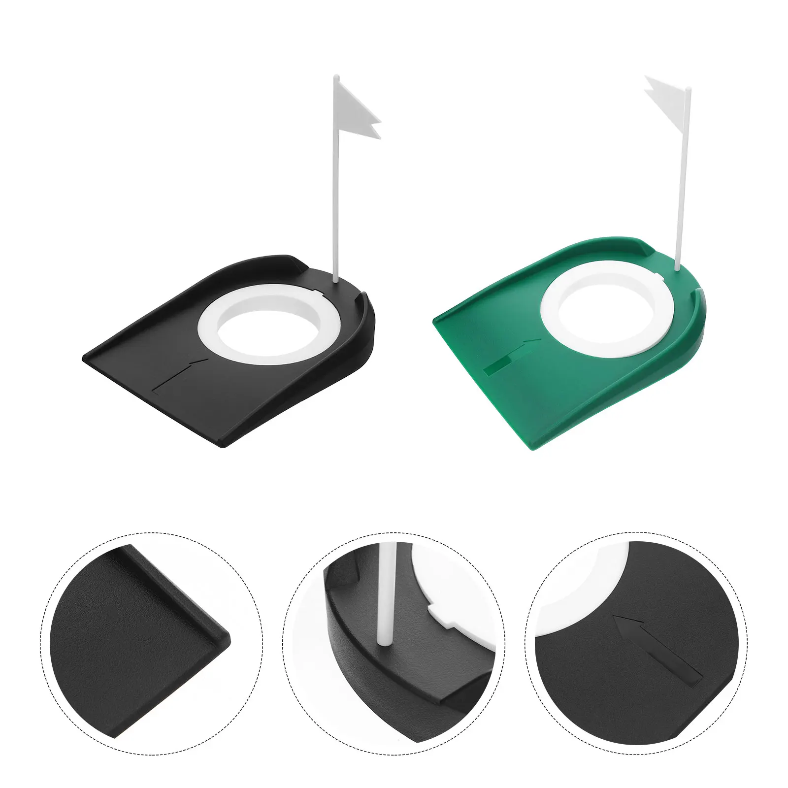 

4pcs Putting Trainer With Hole Cups Durable Practice Tool For Indoor Outdoor Home Office Golf Stable Base Realistic Green