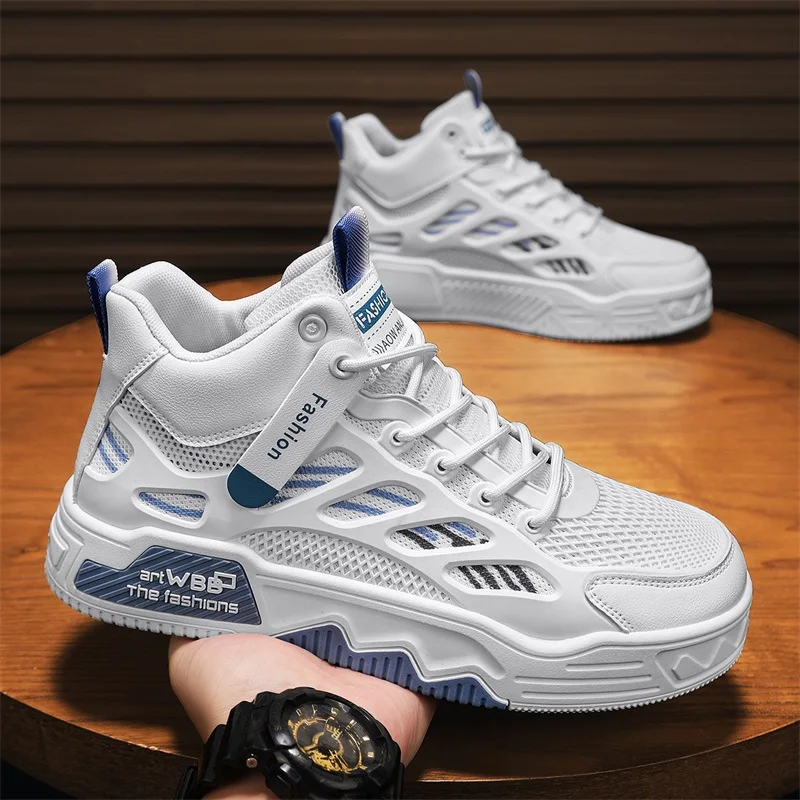 

Удобная прогулочная обувь на мягкой подошве, модные Универсальные мужские кроссовки для скейтборда, дышащая сетчатая повседневная обувь на плоской подошве, лето