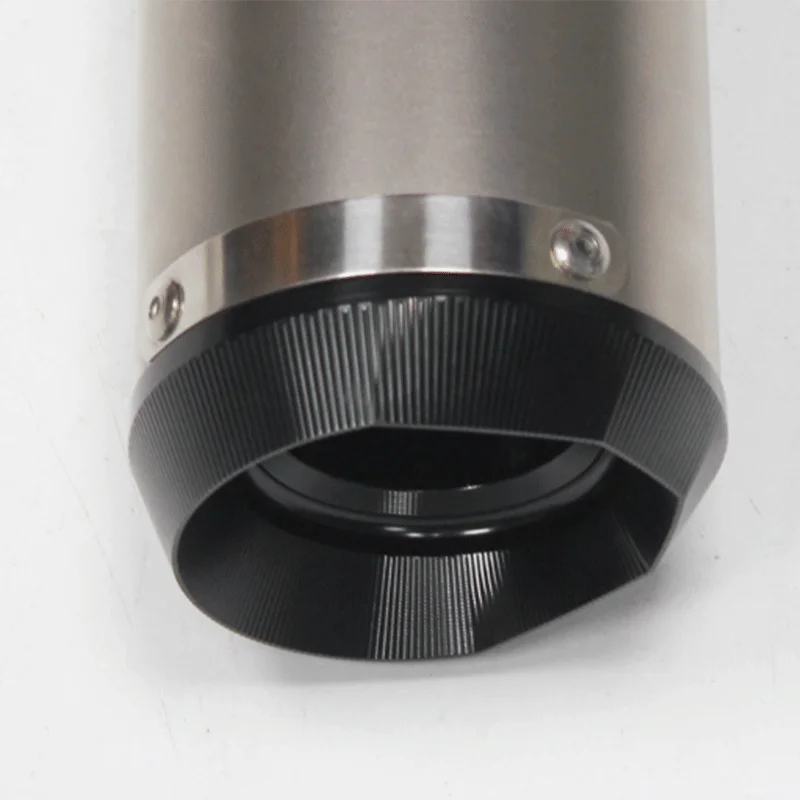 51MM Slip‑on Motorcycle Exhaust Pipe CNC Multi‑Sided Cut End Tip Universal Modified Tube Lightweight Deep Resonant Sound For Mos