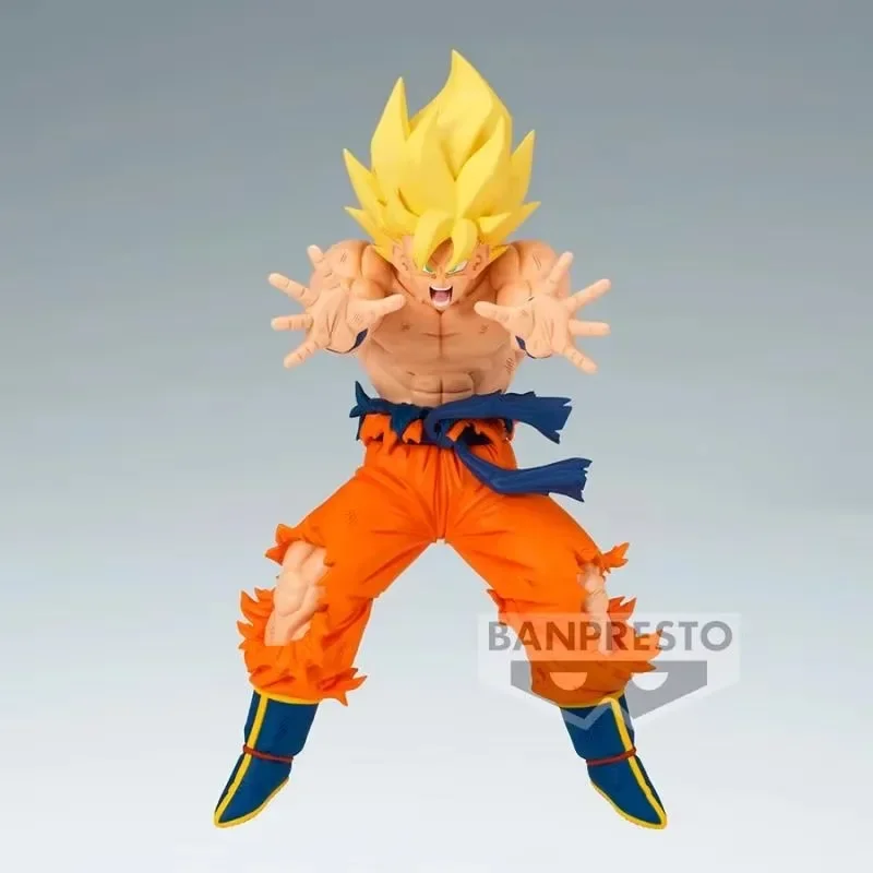 En Stock Bandai Banpresto Dragon Ball Z fabricantes de partidos Super Saiyan Son Goku figura de Anime modelo adornos coleccionables juguetes regalos