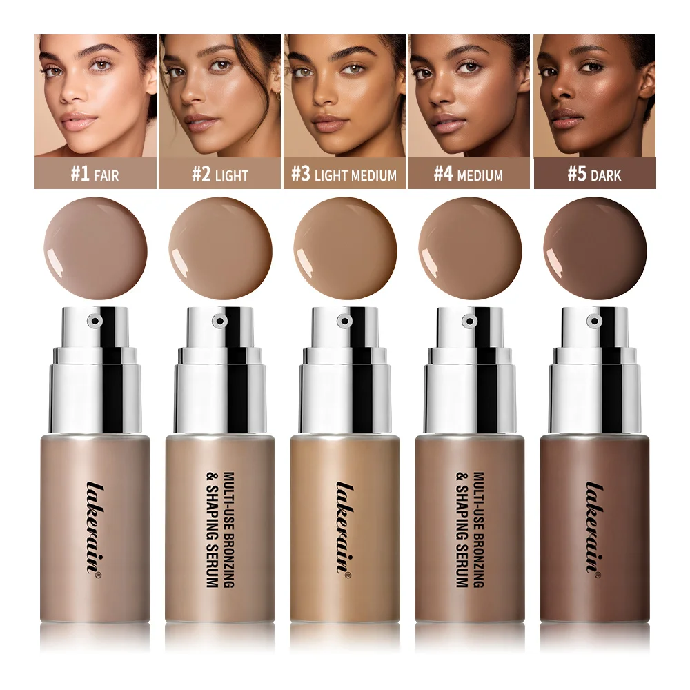 Foundation Multi-Use Bronzing & Shaping Serum Moisturize Nourishes Skin Facial Concealer Brighten Facial Contouring Cosmetics