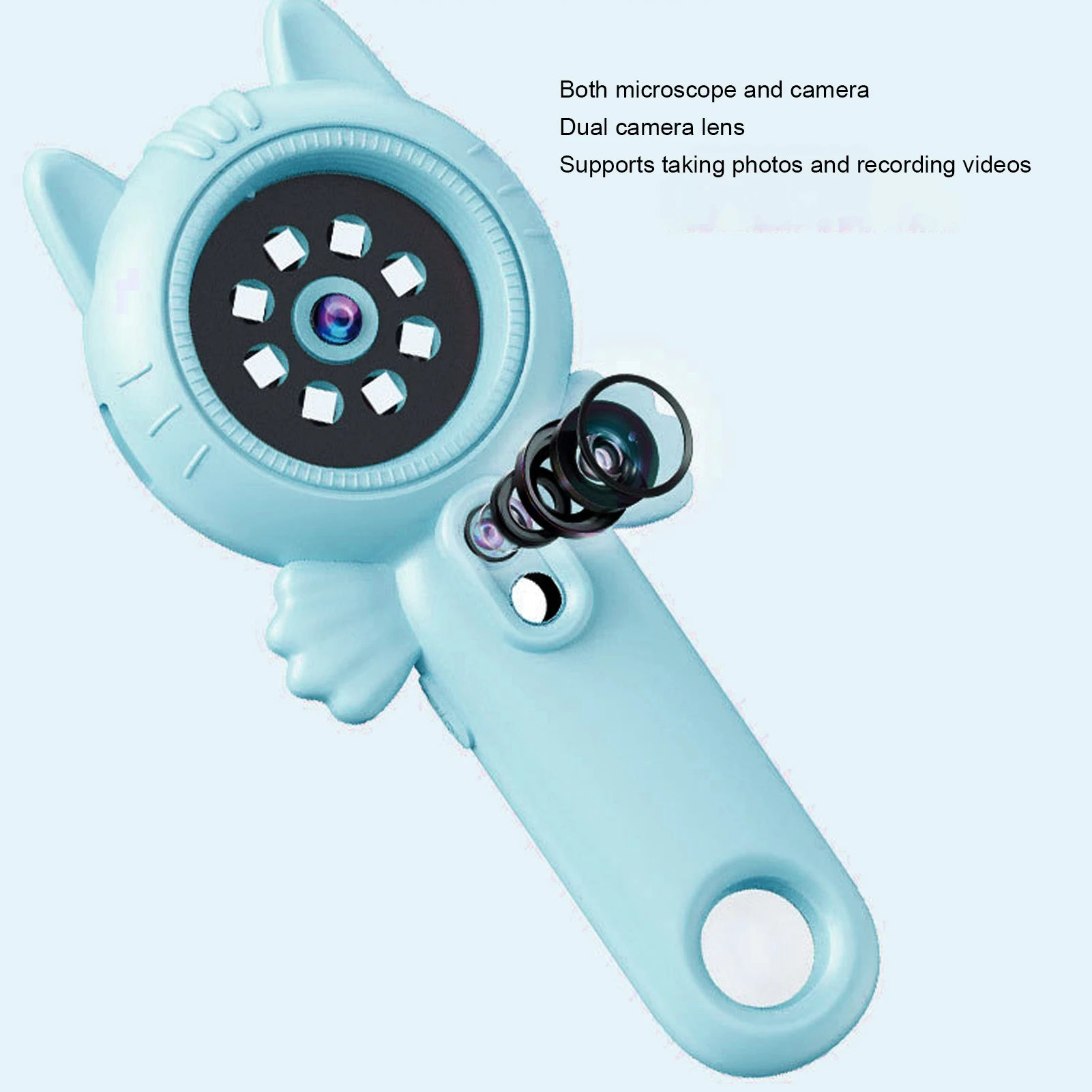 16x Magnification Handheld Digital Microscope Camera 4x Zoom 2 Inch Screen 1080P Pocket Magnifying Glass Photo Video Recording