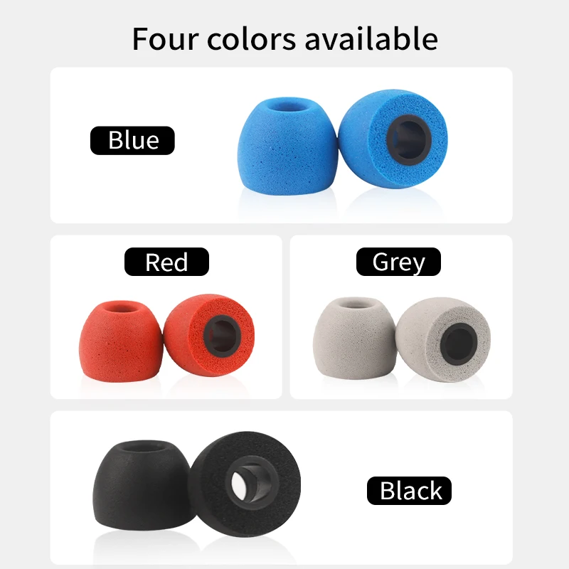 CVJ 3쌍 S형 이어폰 메모리폼 이어팁, 지속적인 반동 방지 이어플러그, PU 스펀지 메모리폼 이어폰 이어팁