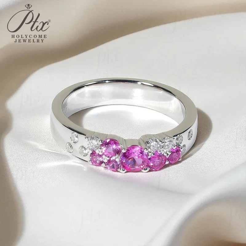 

Кольцо 14 К в форме бутона цветка с розовым сапфиром, обручальное кольцо из стерлингового серебра 925 пробы 10K ​ украшения для женщин Подарки Сладкий стиль Романтический Шарм