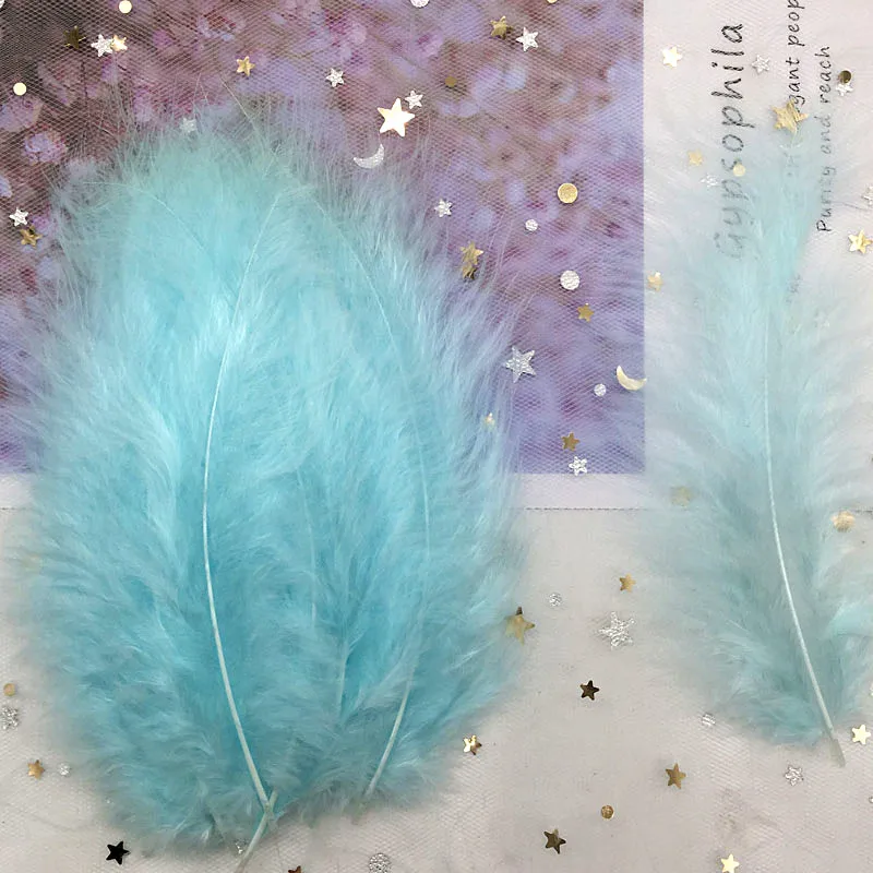 Turkey Feathers 50pcs 4-6 Inches 10-15cm Chicken Plumes Turkey Marabou Feathers for Carnival Halloween Christmas DIY Craft Decor