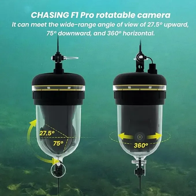 Chasing F1 PRO Under water Fishing Camera| Full HD rotatable Lens|Wireless Control of Camera Lifting| Ice Fishing Gear | Underwa