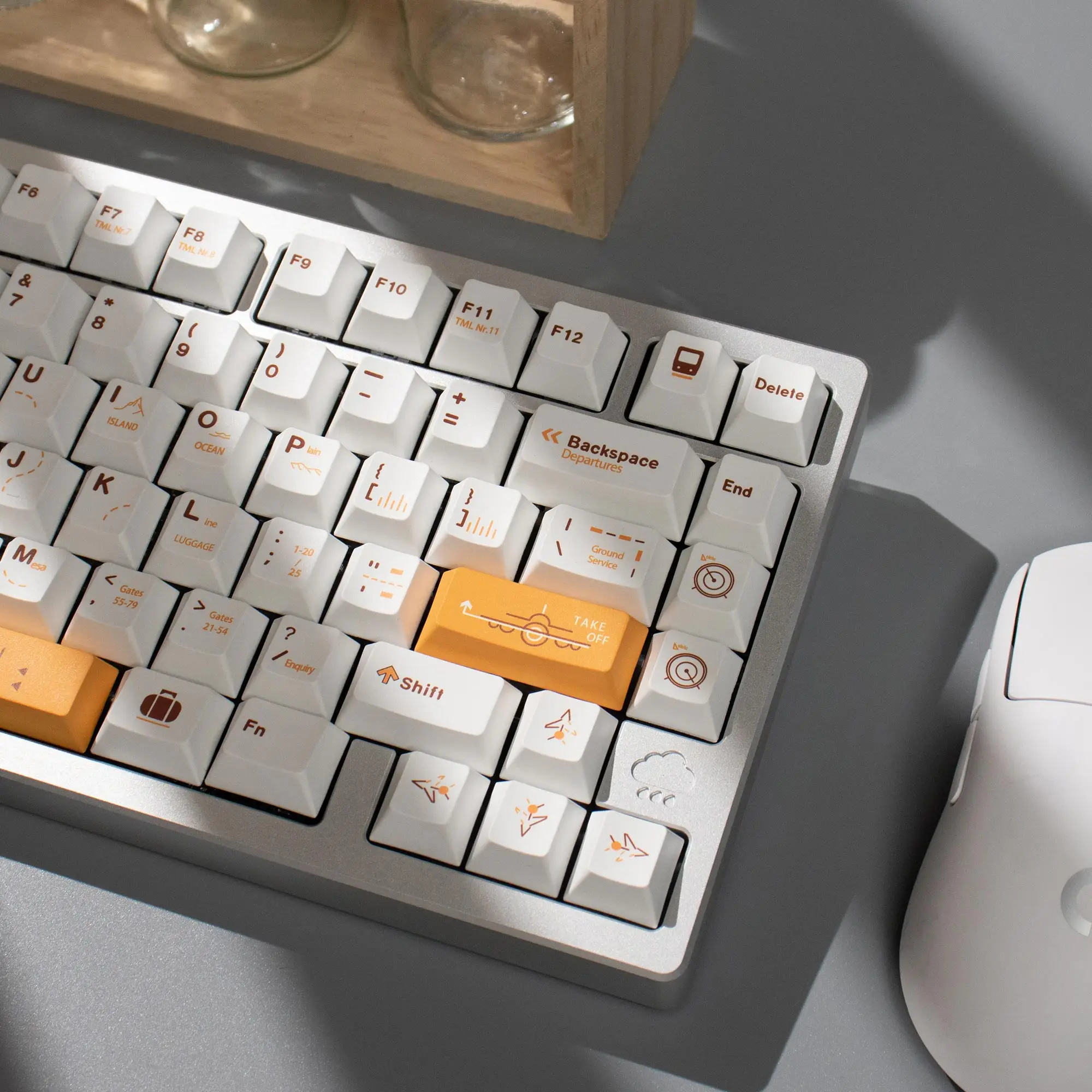 pbt cereja perfil keycap grupo kit teclado mecanico keycaps aviao em branco sub mx perfil gmk87 gmk67 148 chaves 01