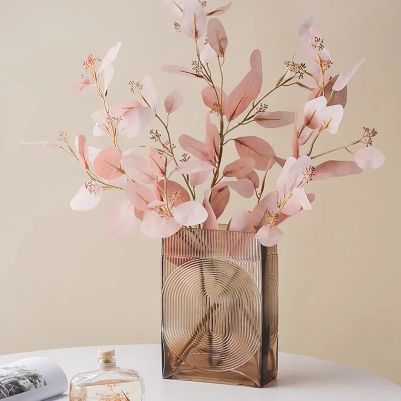 State life light luxury flower ornament living room dining table home flower arrangement personalized glass transparent simple h