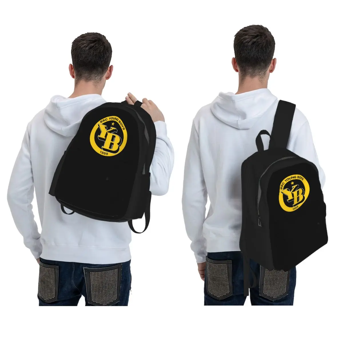BSC Young Boys Swiss Football Sports Fans Bern Switzerland Backpack BookBag Kids School Bag Laptop Shoulder Bags for Men Women