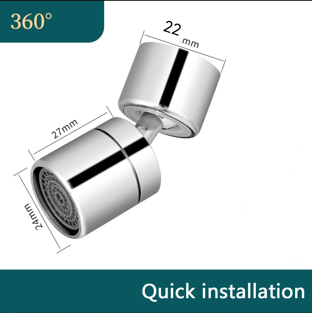 X-House Universal Multifunctional 720 Rotatable Extender Sprayer Head  Flexible Bathroom Tap Faucet Sprayer