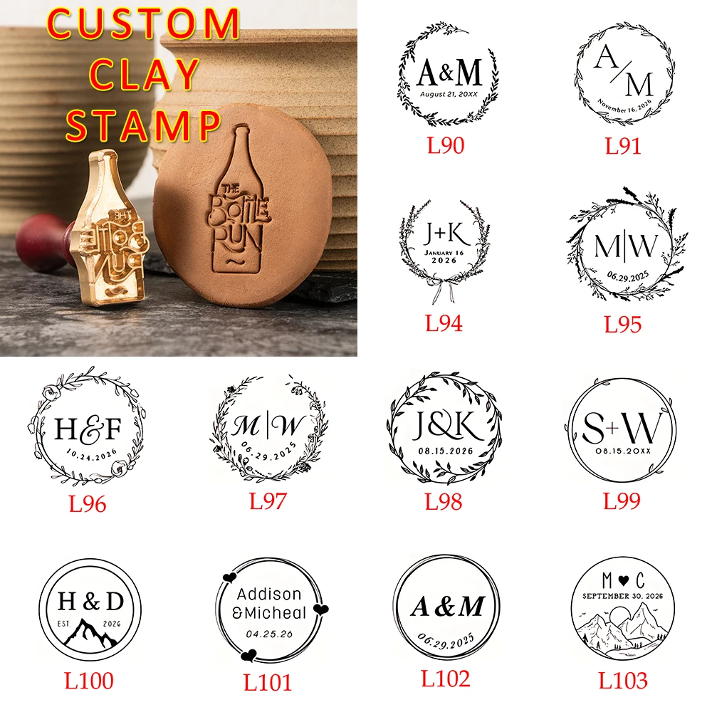

Personalized Name Date Custom 3cm Circle Leaves Wax Seal Stamps Copper Pattern Wedding Invitation/Envelope/Greeting Card Letter