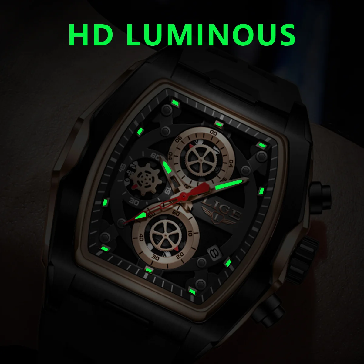 FOXBOX Military Men's Quartz Watches Fashion Sports Business Waterproof Men Watches Casual Wristwatch Chronograph Luminous Clock