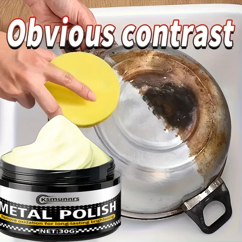 Metal Polish with Citric Acid - Multi-Purpose Brightener & Protector for Kitchen, Bathroom & Automotive Use, Easy-to-Apply Metal
