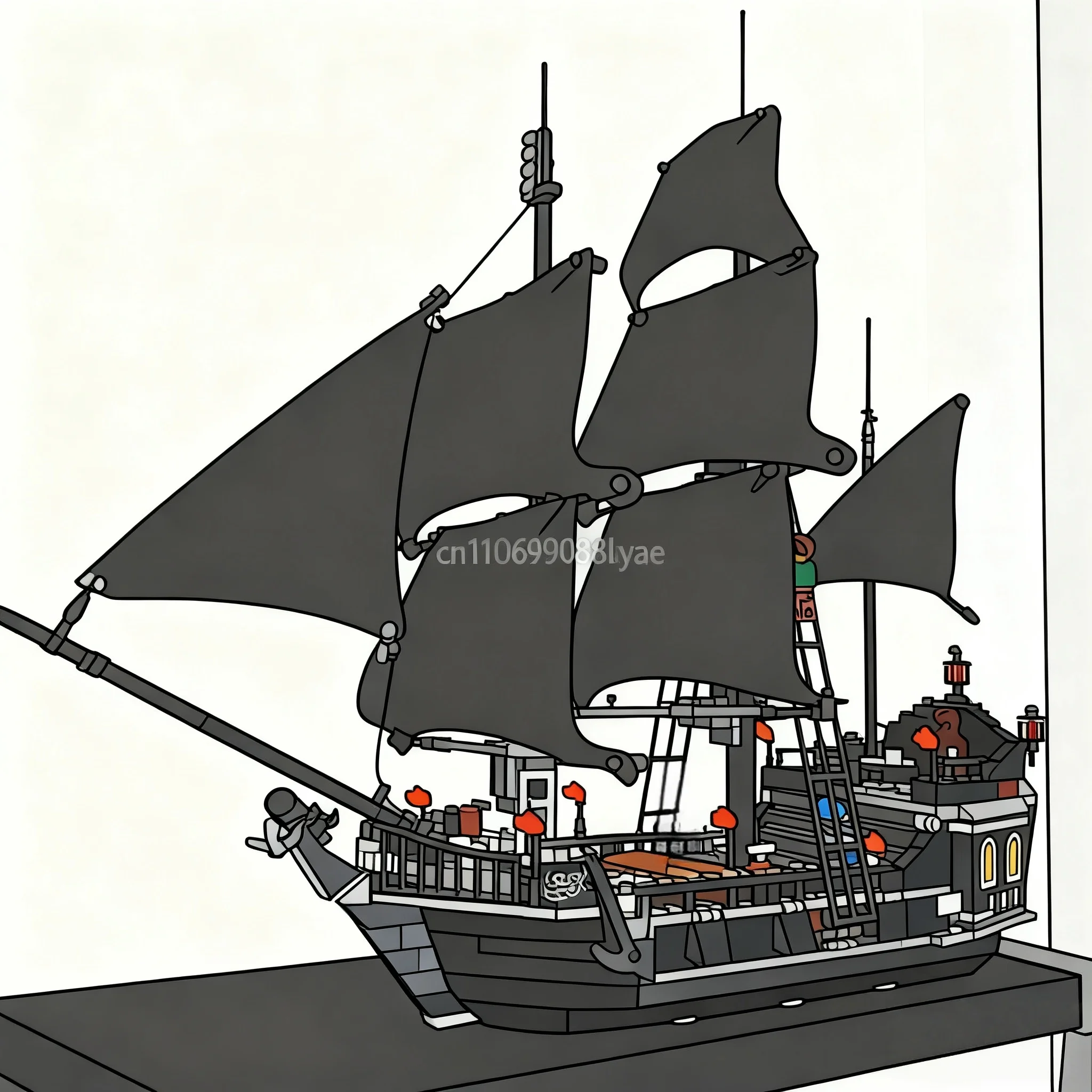 

Pirates of the Caribbean RevengeBattleship Black Pearl and Anne Sailing BuildingBlocks Creative Ornaments are the best gifts