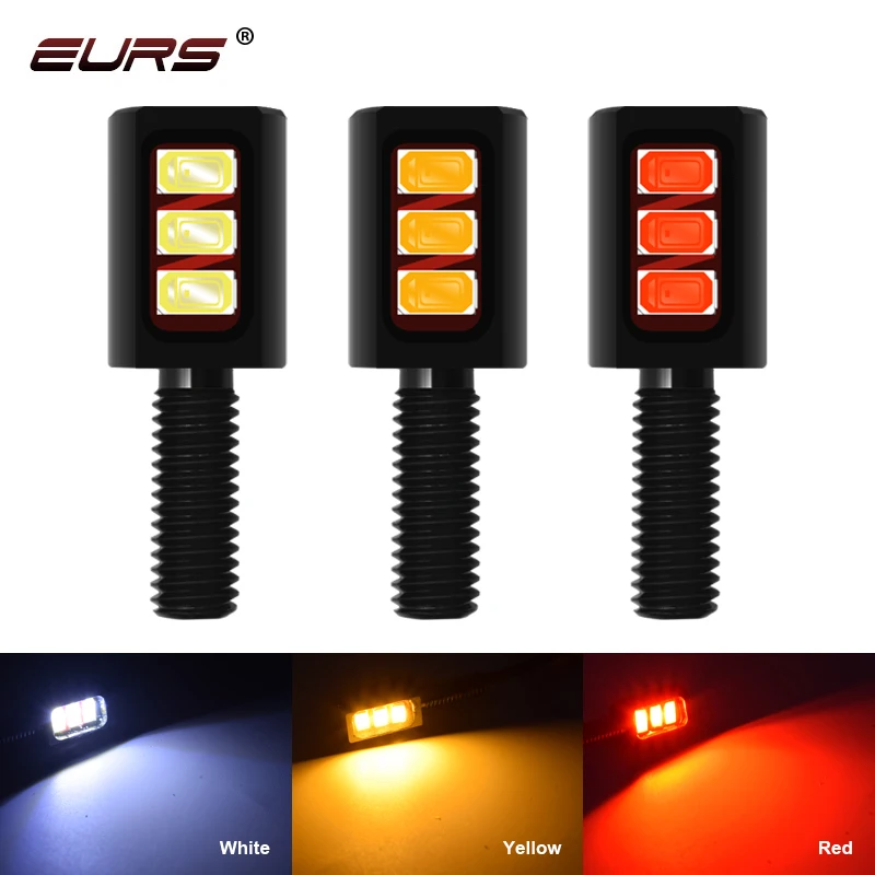 EURS 2Pcs Universal Screw Bolt Auto Lamp 5730 3 LED Car Motorcycle Light License Number Plate 12V