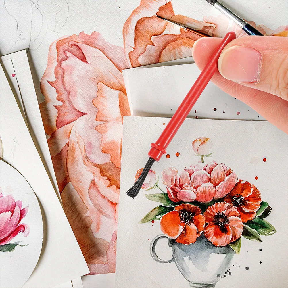 conjunto-de-pinceis-de-pintura-para-criancas-50-pecas-pequenos-85cm-vermelhos-pinceis-para-aquarela-suprimentos-para-pintura-infantil-pacote-a-granel-papel-para-desenho