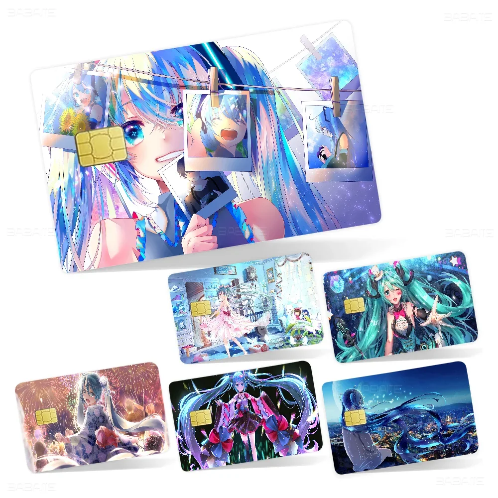

H-Hatsunes-M-Mikus Matte Film Cover Skin Sticker for Credit Card Bank Debit Bus Card