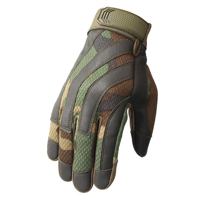 Full Finger Outdoor Sports Gloves, Combat Gear, Green Colors