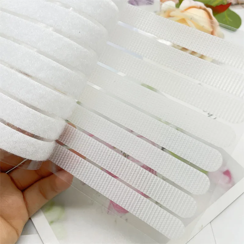 Soft Baby Hook and Loop Tape 11*155/190/270/300mm White Self Adhesive Safe Baby Stickers Tape Fastener Glue DIY Sewing 8-32pairs