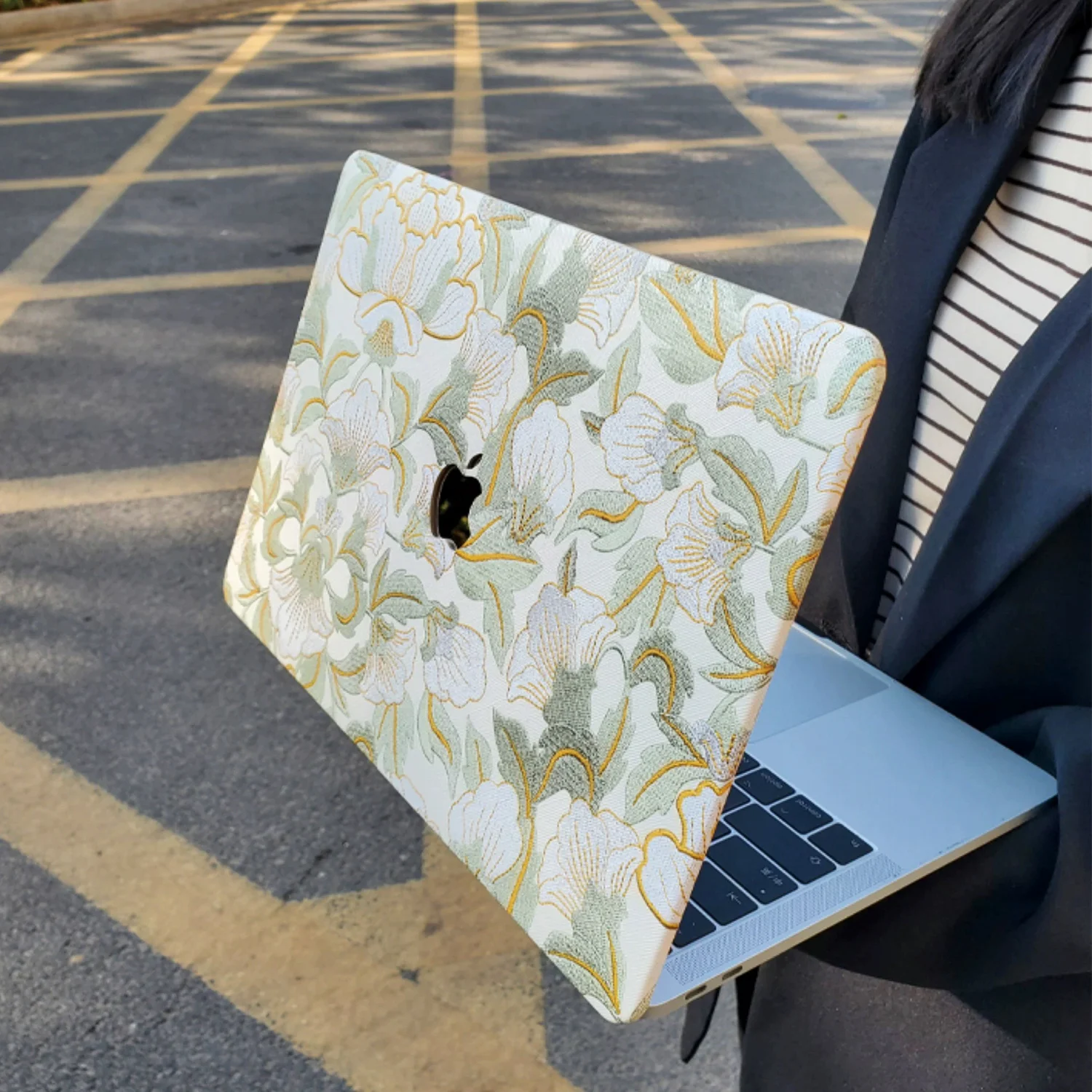 Case for Macbook Air M2 M1 Pro 13inch NEO compatible with M3 15 Mac Hard Shell Retina A2681 Laptop Embroidered Style Cover