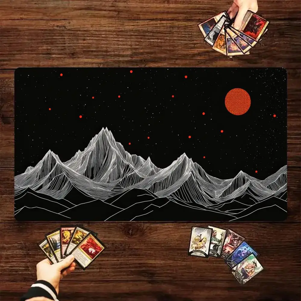 

Gorgeous starry sky and mountains Magic Card Battle Mat MTG Playmat Anti-slip Base gathering gaming mats Board Game Mat for TCG
