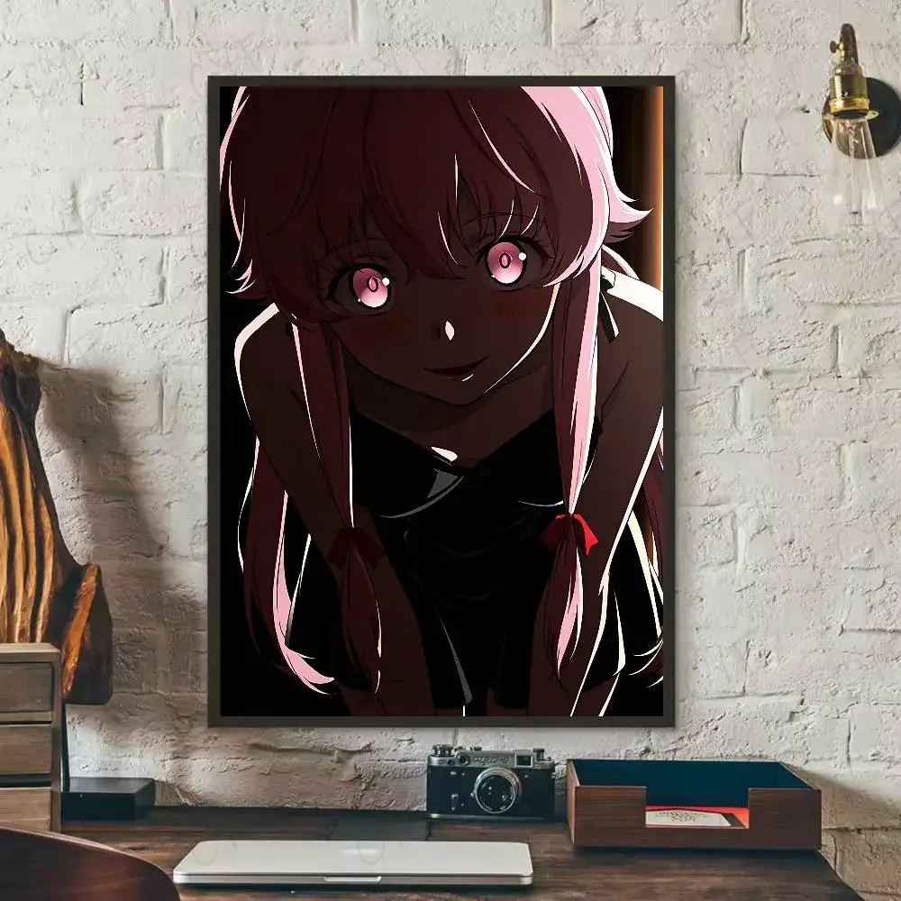 أنيمي المستقبل مذكرات Y-Yuno G-Gasai المشارك معرض يطبع ذاتية اللصق ديكور المنزل الديكور صور مطبوعة للحوائط غرفة المعيشة ملصق
