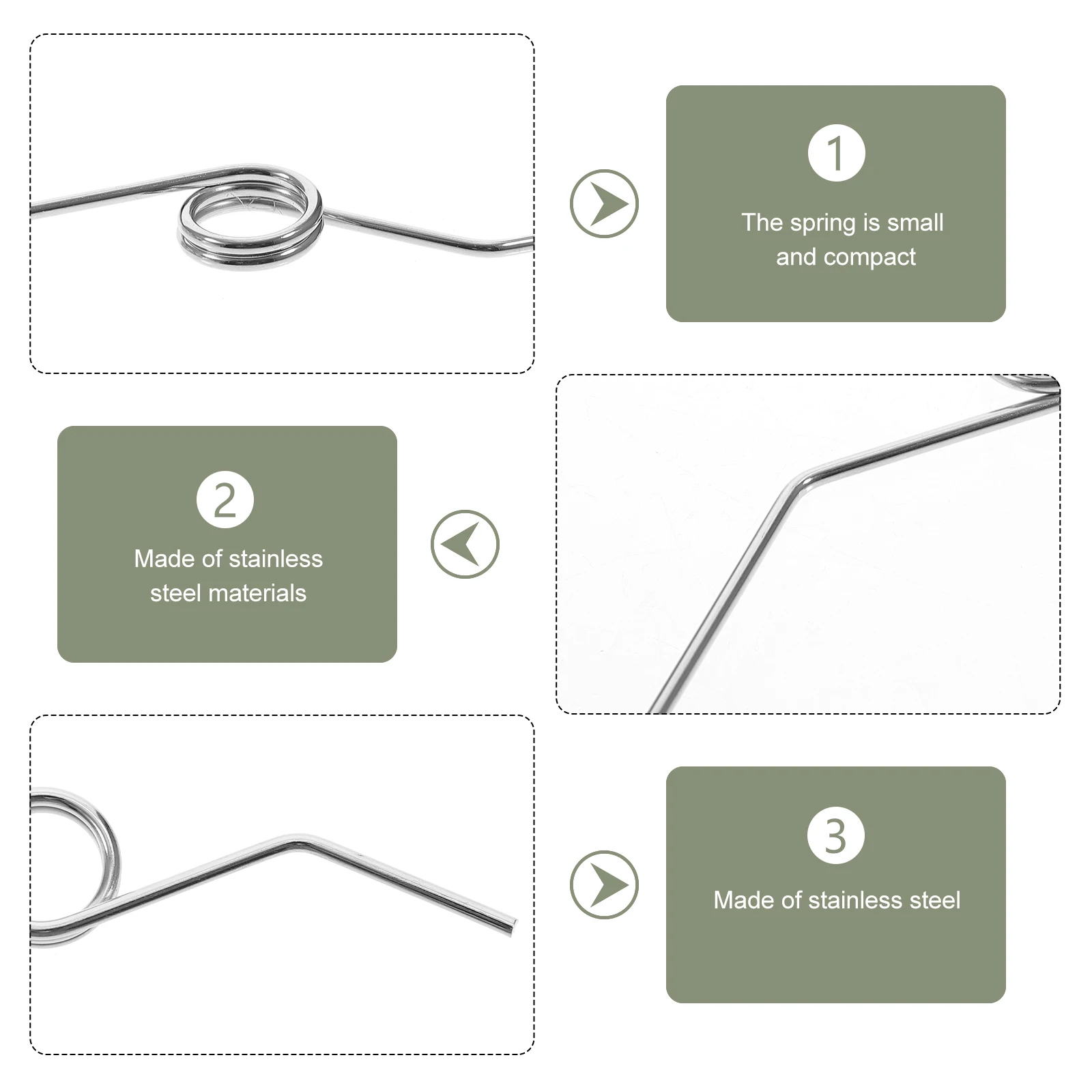 5pcs High Branch Scissors Handle Spring Stainless Steel Pruning Shears Accessories Gardening Pruner V Shape Springs for Trimmer