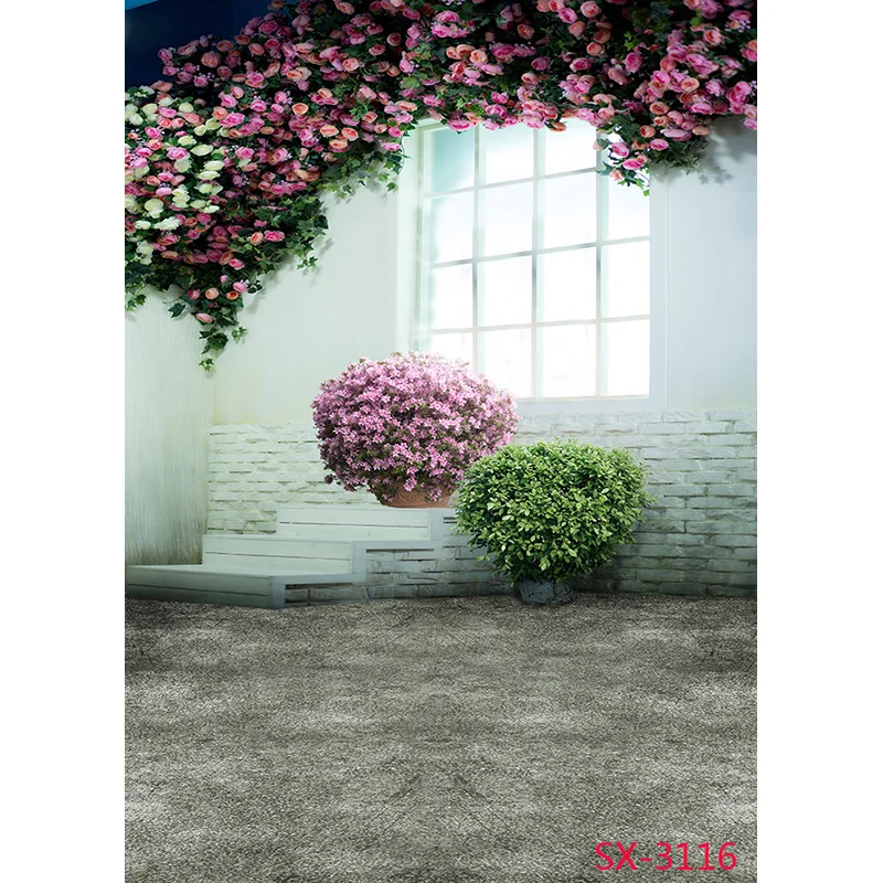 Vinile fondali fotografia Prop fiore pavimento in legno castello matrimonio tema Studio fotografico sfondo 2157 YXFL-55