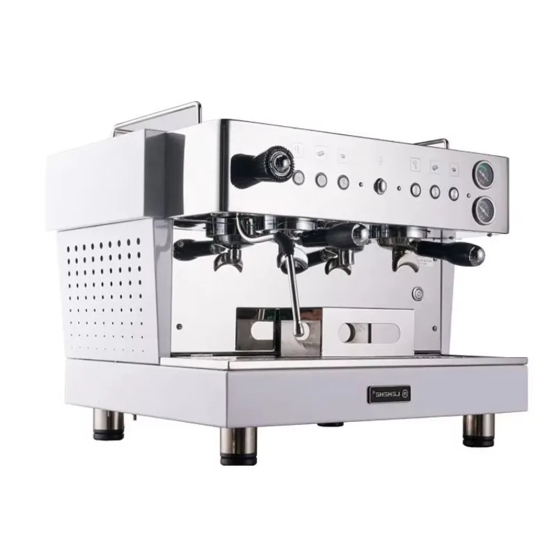 Commercial Espresso Expresso E2 Coffee Machine Semi-Automatic Programmable Hot Water System For Hotels Outdoor Household Use