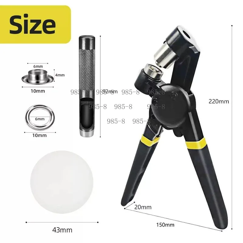 Portable Handheld Grommet Puncher, Manual Eyelet Pliers for Advertising Banner Cloth and Shoe Eye Rivet Buttons