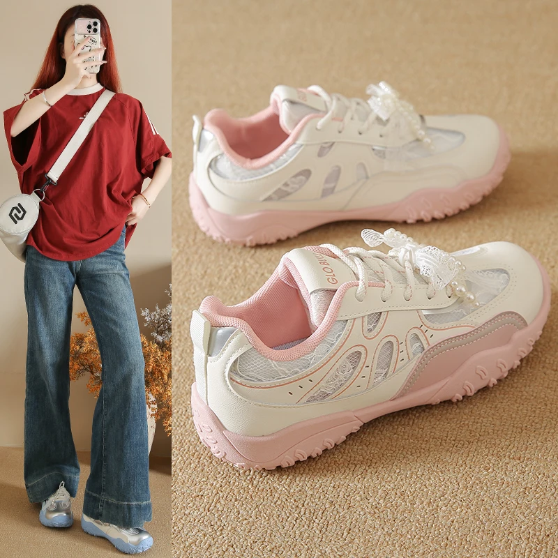 

Comfortable Women's 3CM Platform Sneakers Non Slip Walking Shoes for Women Casual Fashion Daily Wear Breathable Footwear