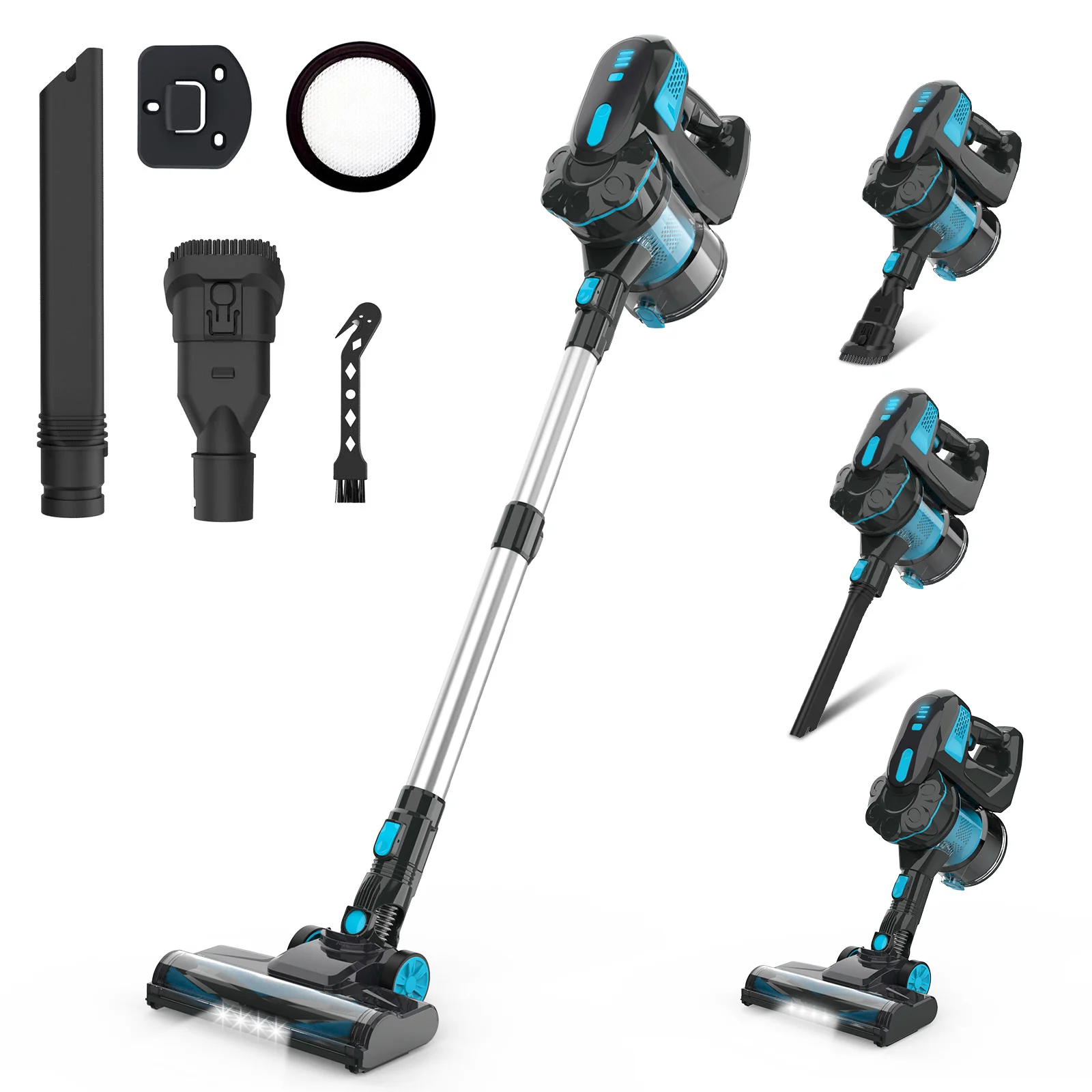 INSE V770 Cordless Vacuum Cleaner, 30Kpa 6-in-1 Lightweight Stick Vacuum for Carpet, Hardfloors, Pet Hair