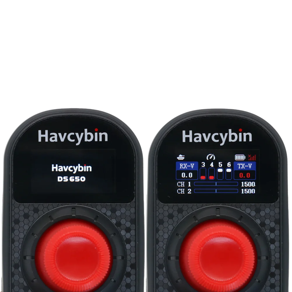 Havcybin DS-650 6CH 2,4 GHz Funksystem Sender Fernbedienung mit F-06A PWM 6-Kanal-Empfänger für RC Boot Auto