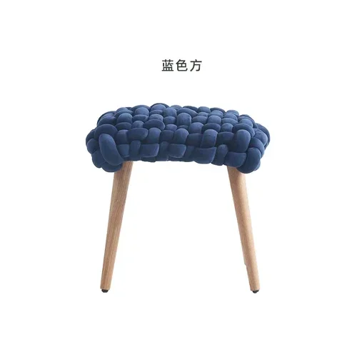 Modern Furniture Ottoman Makeup Stool Designer Photo Fashion Velvet Cushion Solid Wood Home Bedroom Dressing Table Ottoman g