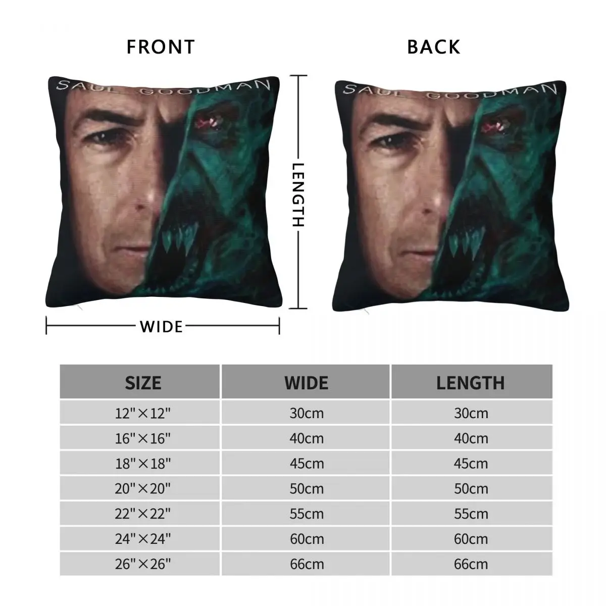 Breaking Bad Saul Morbman Square Pillowcase Polyester Linen Velvet Pattern Zip Decorative Pillow Case Room Cushion Cover 45x45