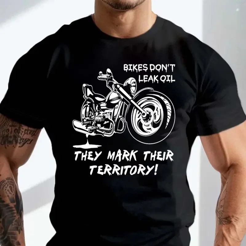 

Leak Oil Motorcycle Motorbike Biker Mens T-Shirt 100% Cotton O-Neck T Shirt Short Sleeve Casual Mens Tshirt