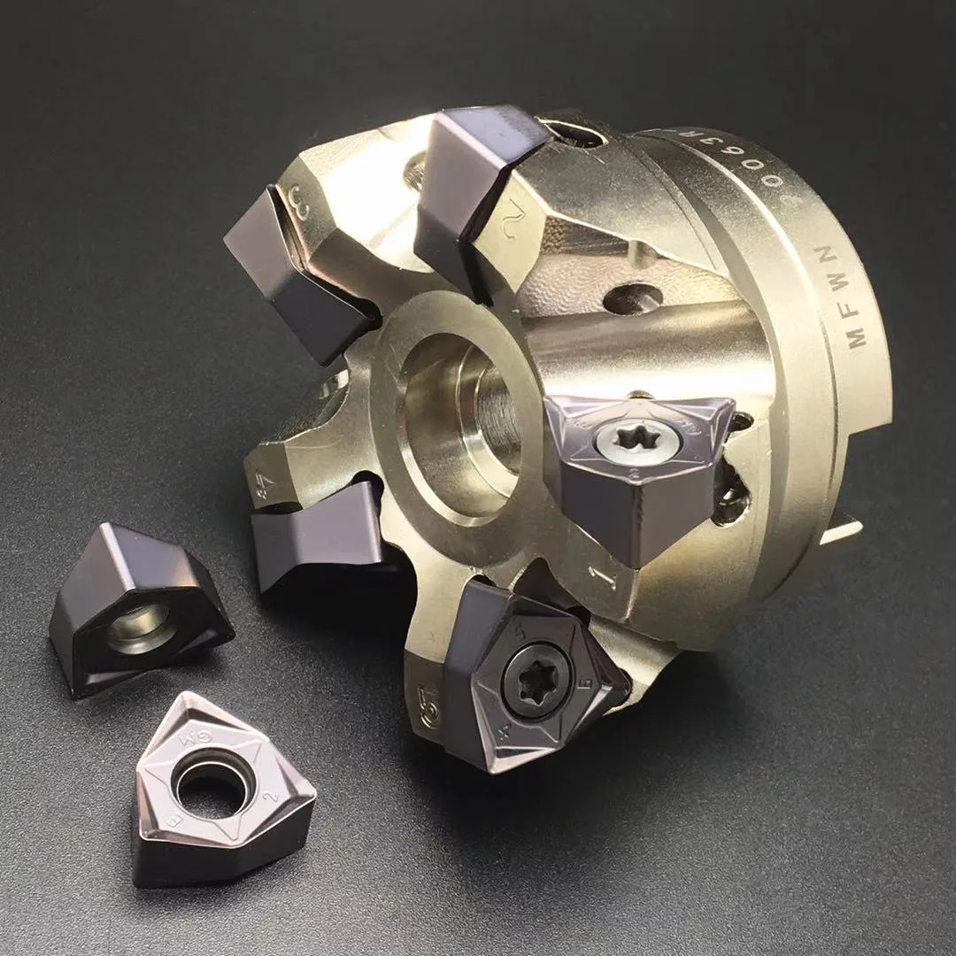 MFWN90 50R/63R/80R/100R High Feed Milling Cutter Double Sided Face Mill Holder Fit WNMU080608 GM CNC Carbide Inserts