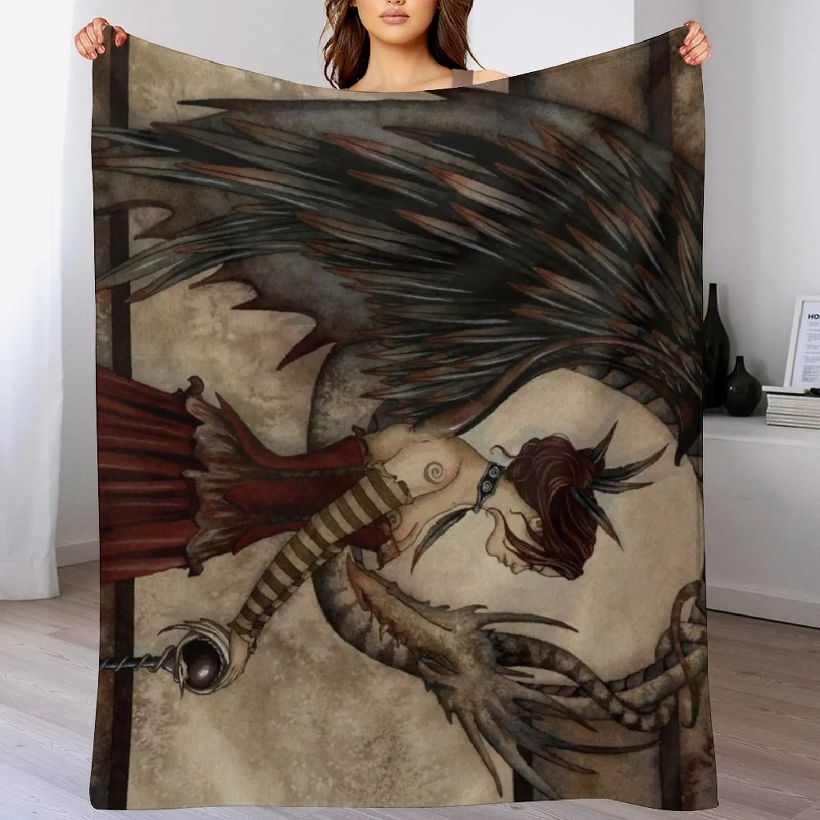 

Court Of The Dragon Throw Blanket Warm Cozy Throw Blanket for Living Room Couch