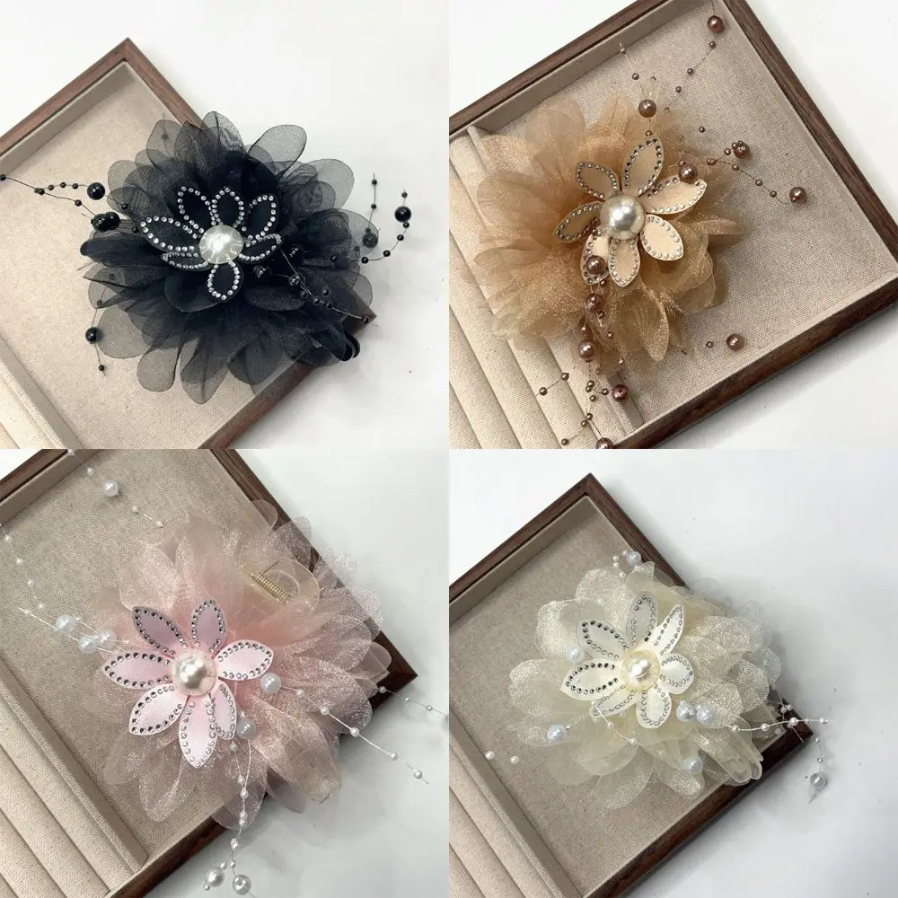 

Temperament Flowers Grasping Clip Sequin Plastic Shark Clip Hair Accessories Tassel Hair Claw Clips Women