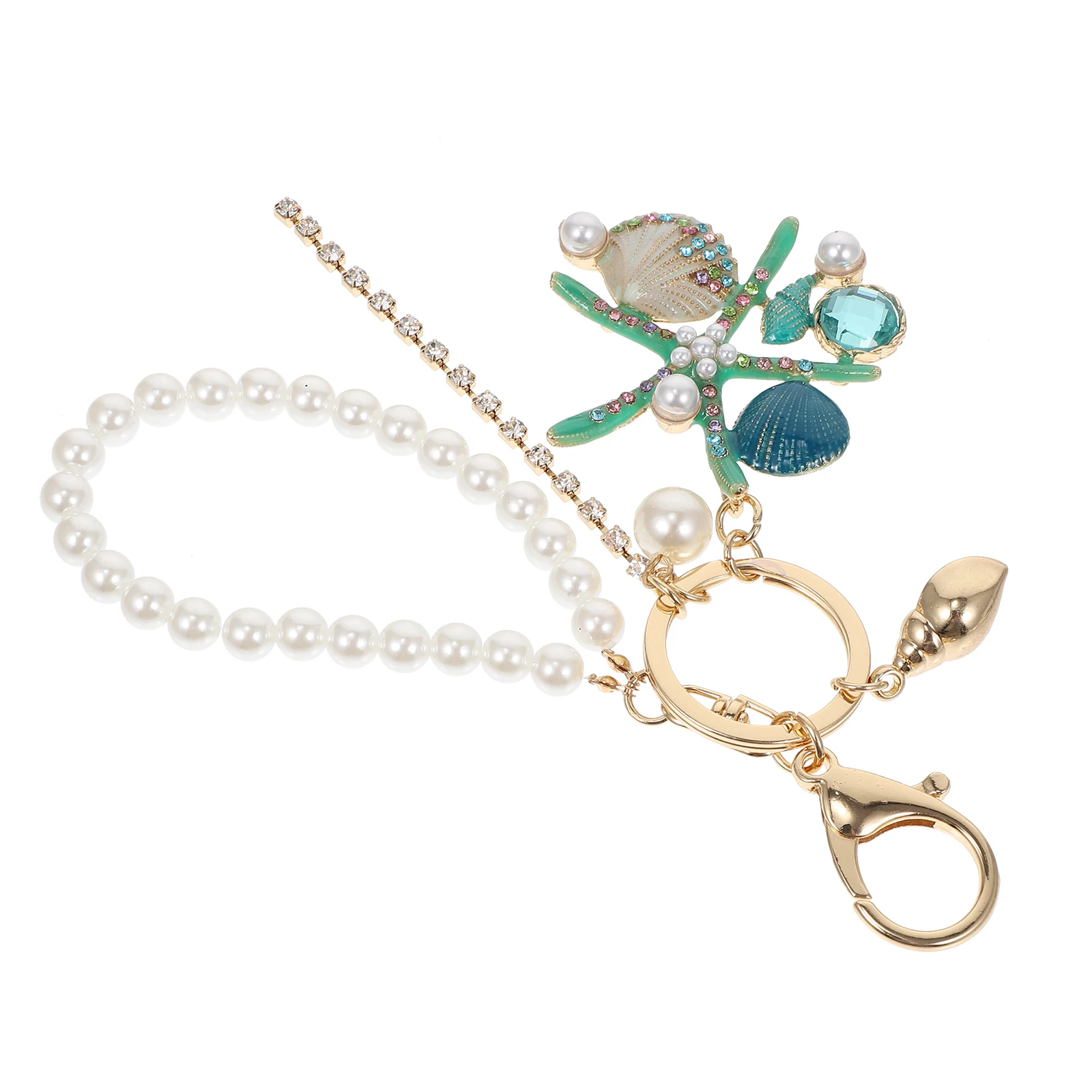 

1pc Keychain Cartoon Pendant for Keys Handbags Backpacks Car Fashion Accessories Zinc Alloy Pearl Design
