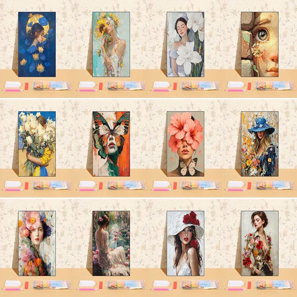 

5D Diy Diamond Painting Design Round Drill Full Diamond Mosaic Embroidery Cross Stitch Kits Home Decor Flowers Women Gifts