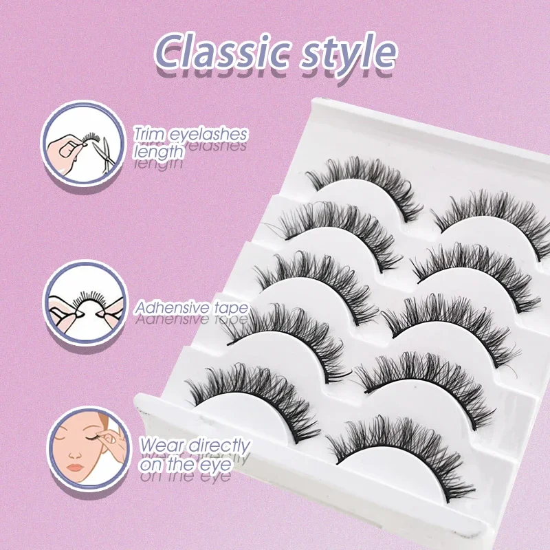 DEVOSERVICE Lashes DD Curl Sexy 3D Mink Eyelashes Natural Fluffy Japan Manga False Eyelash Korean Makeup Eye Lash Wholesale