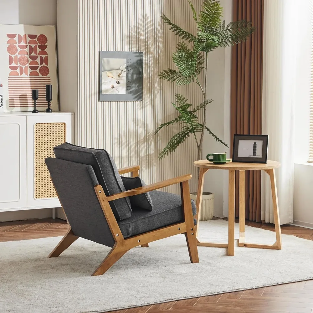 طاولة قهوة مستطيلة حديثة - قطعة مركزية من خشب الجوز مقاس 47 بوصة لغرفة المعيشة، تصميم فاخر وبسيط