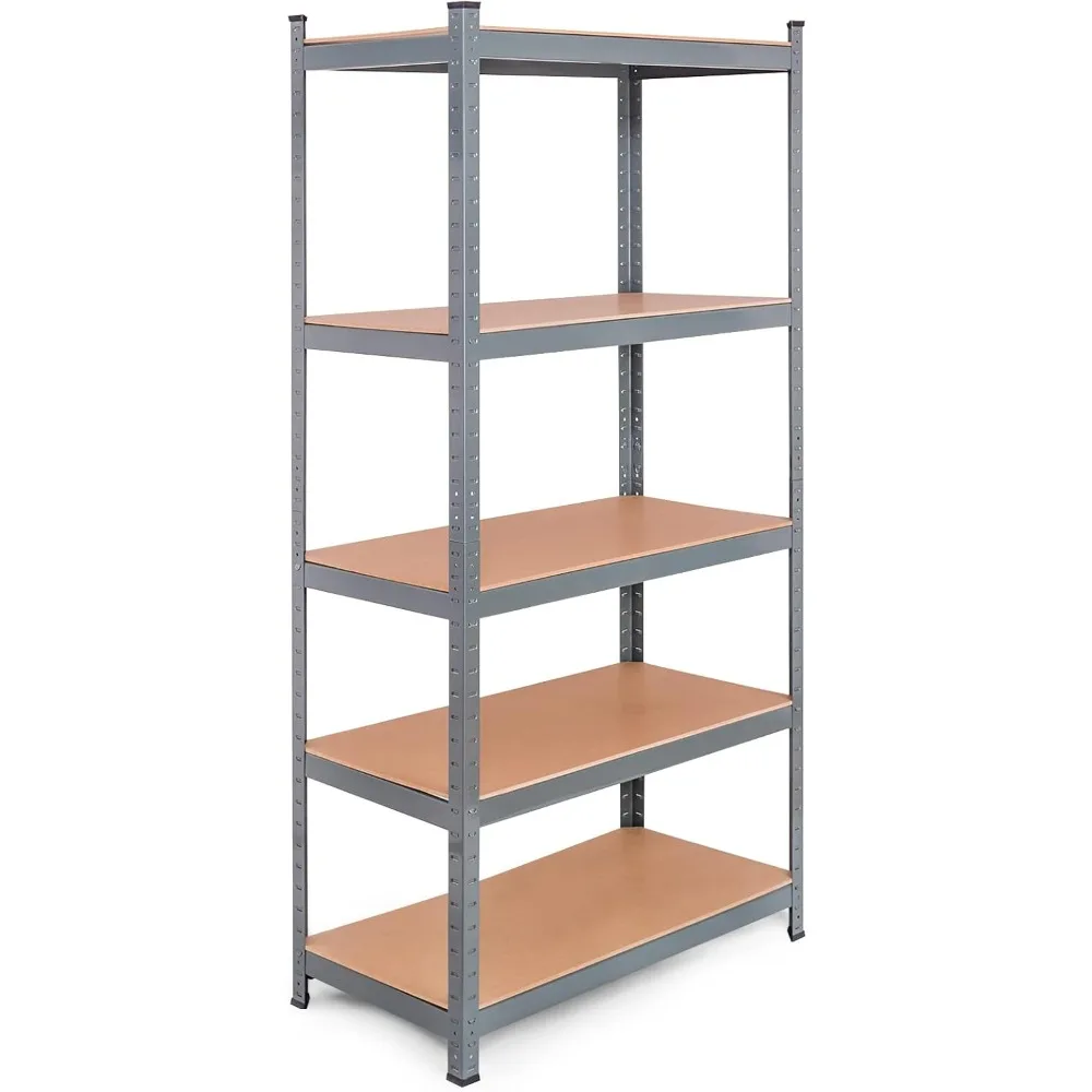 

Storage Shelving Rack Utility Shelf 5-Tier Heavy Duty 2750LBS Garage Shelves Shelving Unit Bolt-Free Assembly Adjustable Shelve