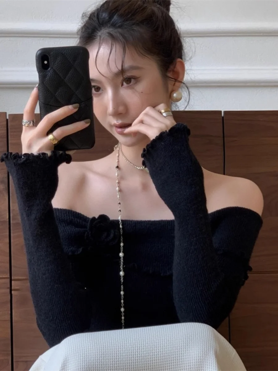 

Sweaters Jumpers Pullovers Women Grunge Jerseys Y2K Chinese Style Street Urban Fashion Cultural Traditional Winter Youth Korean